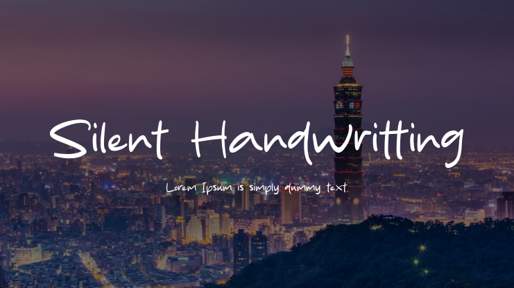 Silent Handwritting Font