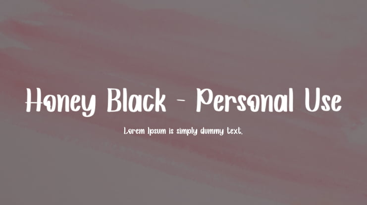 Honey Black - Personal Use Font