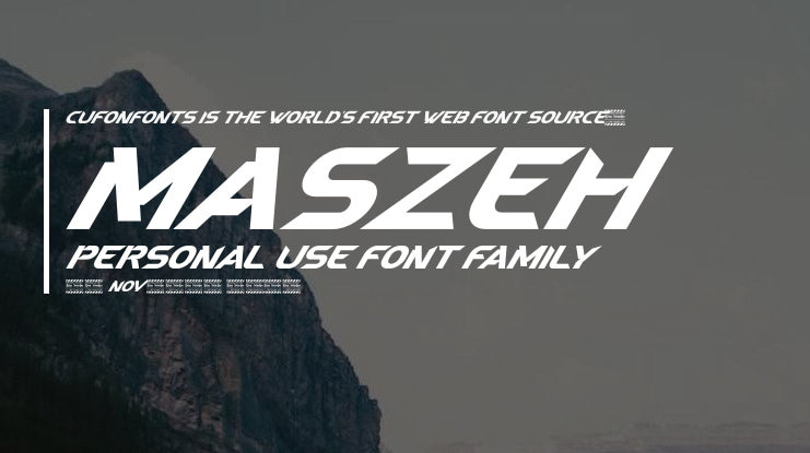 Maszeh Personal Use Font