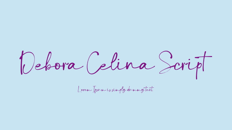 Debora Celina Script Font Family
