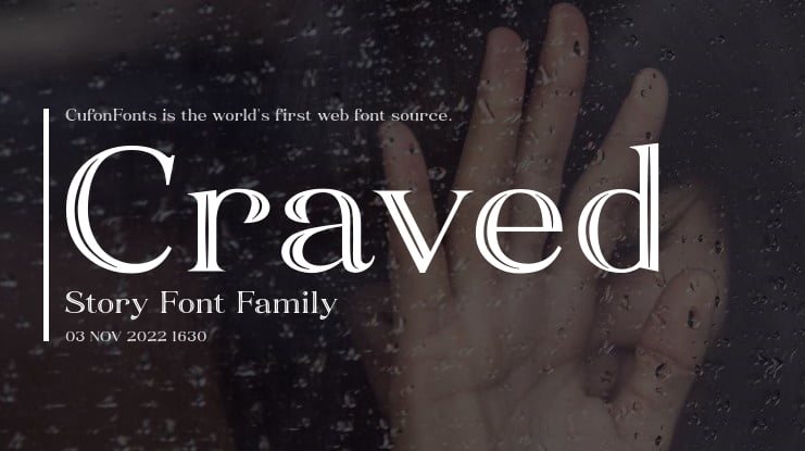 Craved Story Font Family