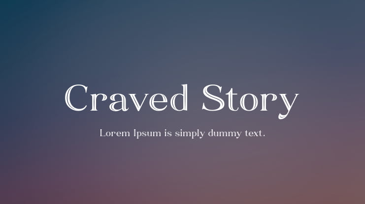 Craved Story Font Family