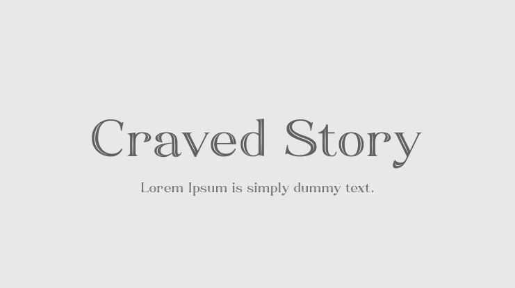 Craved Story Font Family