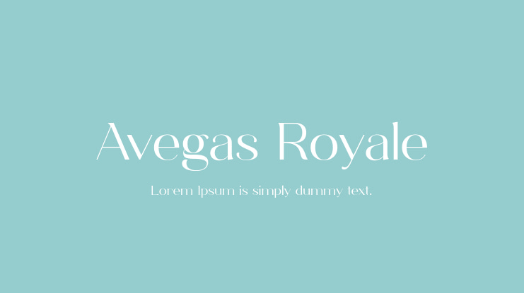 Avegas Royale Font Family