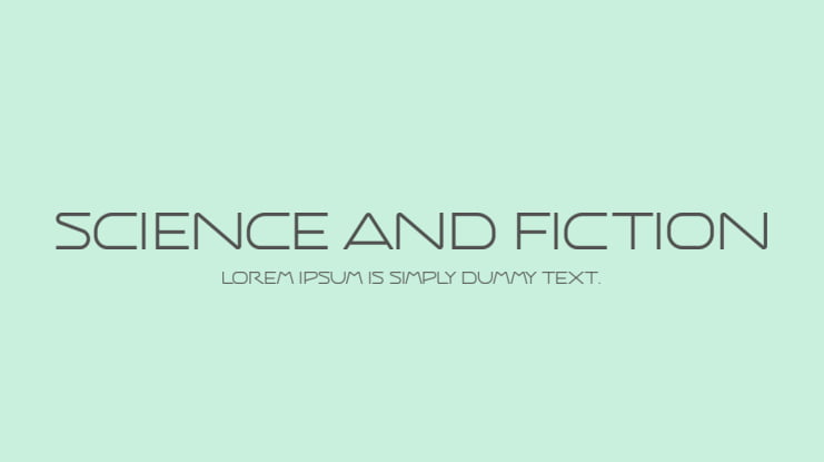 Science And Fiction Font