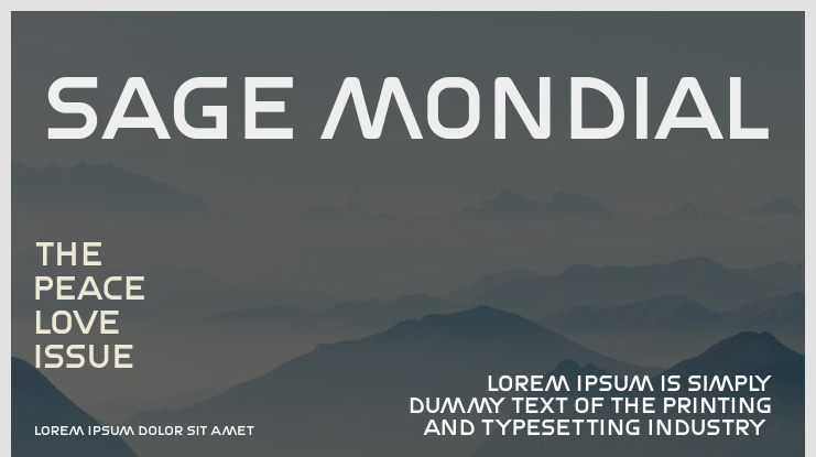 Sage Mondial Font