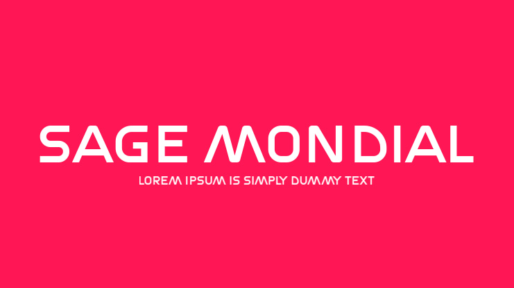 Sage Mondial Font