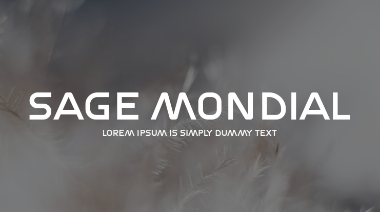 Sage Mondial Font