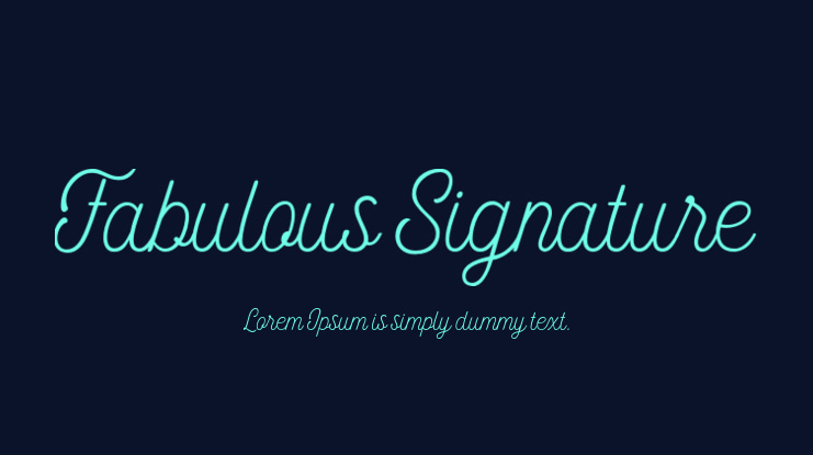 Fabulous Signature Font