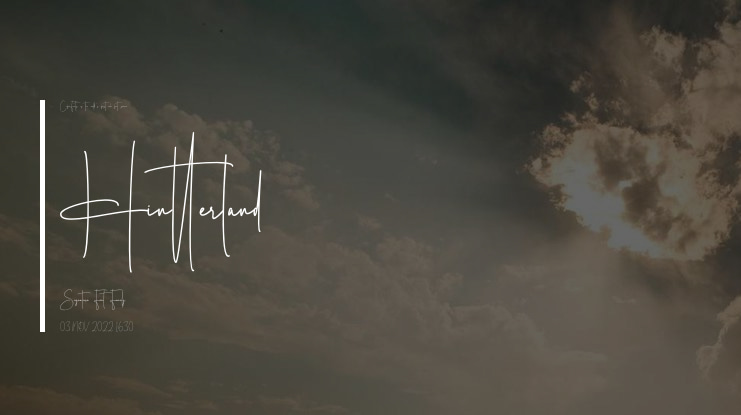 Hintterland Signature Font