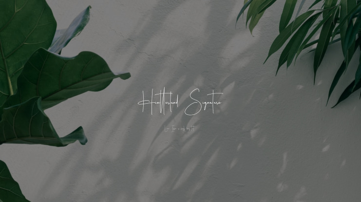Hintterland Signature Font