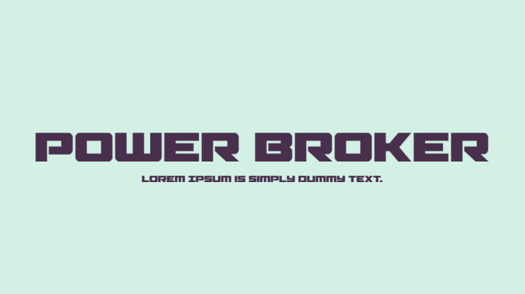 Power Broker Font Family