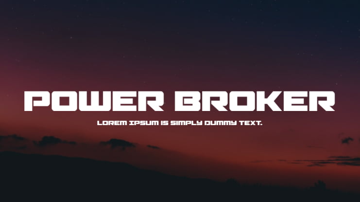 Power Broker Font Family