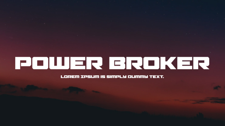 Power Broker Font Family