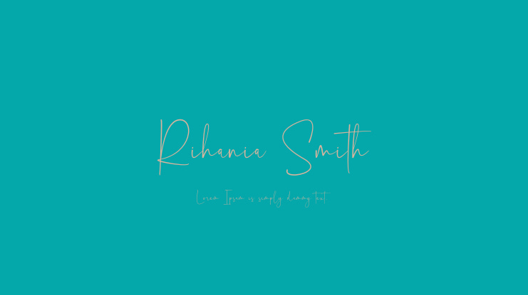 Rihania Smith Font