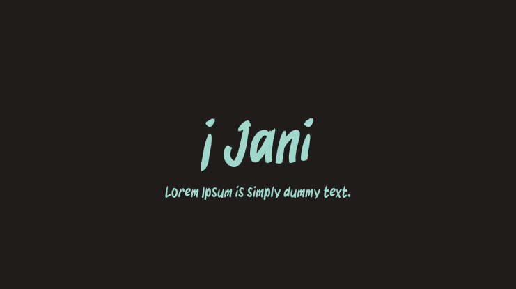 j Jani Font