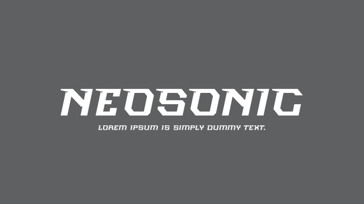 Neosonic Font