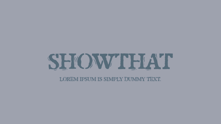 Showthat Font