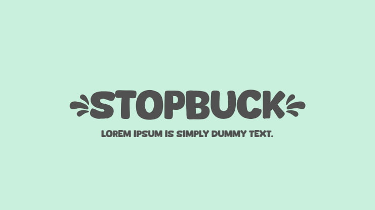 Stopbuck Font