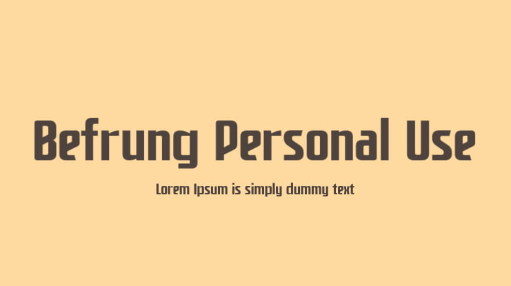 Befrung Personal Use Font