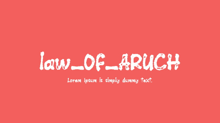 law_OF_ARUCH Font