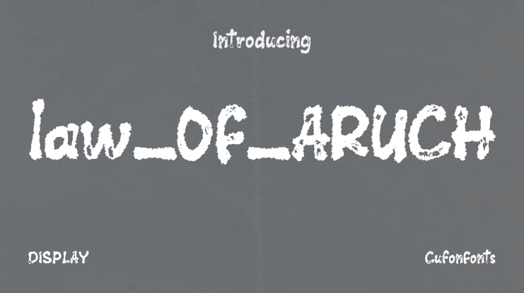 law_OF_ARUCH Font