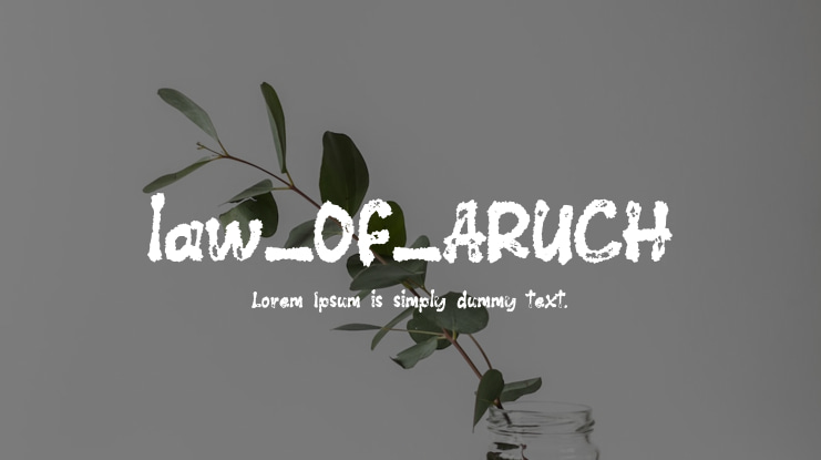 law_OF_ARUCH Font