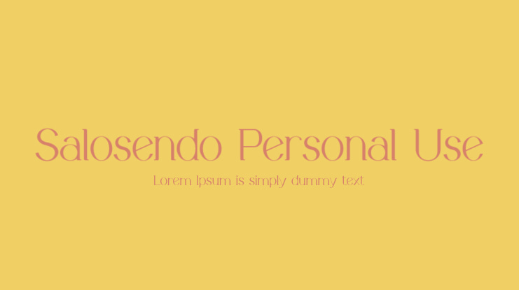 Salosendo Personal Use Font