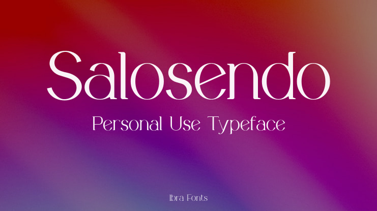 Salosendo Personal Use Font