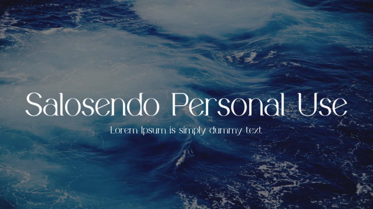 Salosendo Personal Use Font