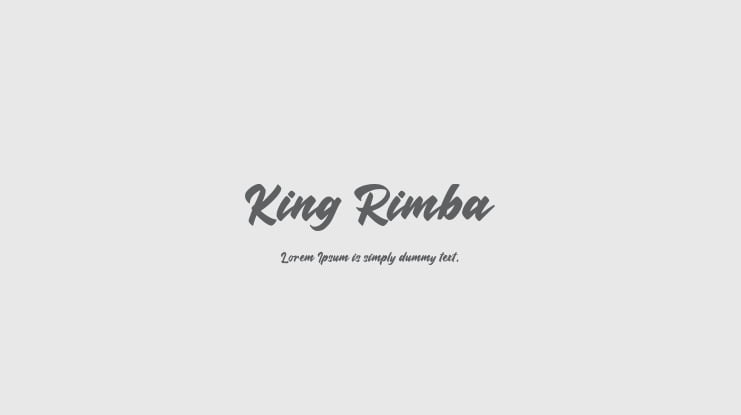 King Rimba Font