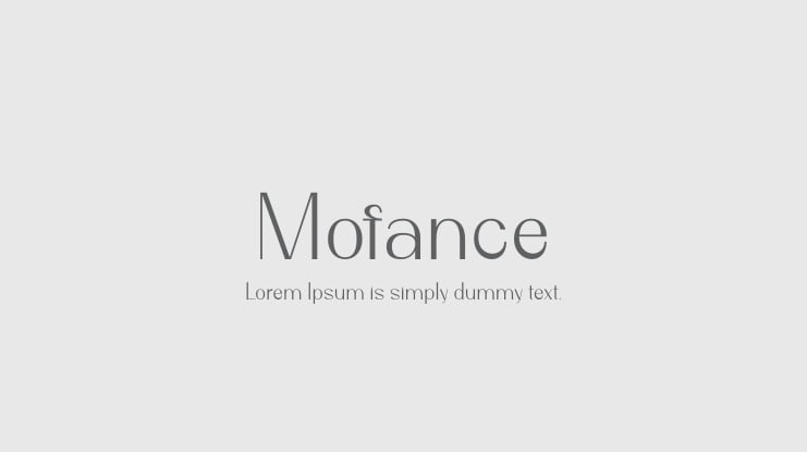 Mofance Font