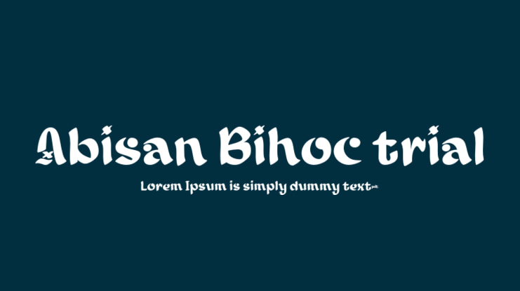 Abisan Bihoc trial Font