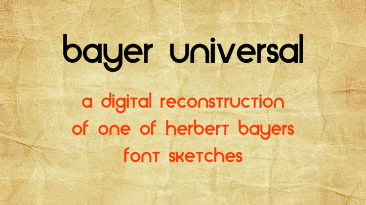 Bayer Universal Font