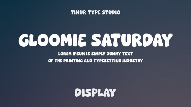 Gloomie Saturday Font