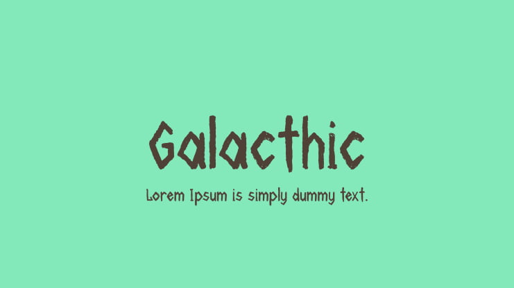 Galacthic Font