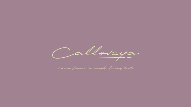 Calloveya Font