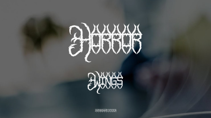 Horror Wings Font
