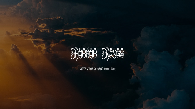 Horror Wings Font