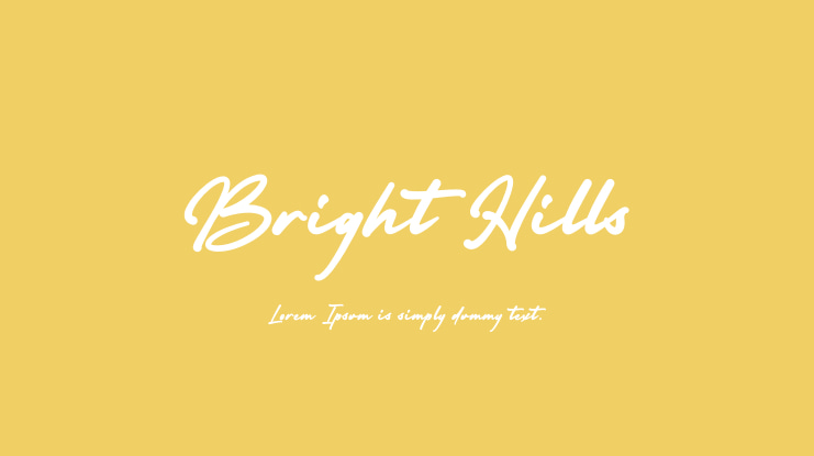 Bright Hills Font