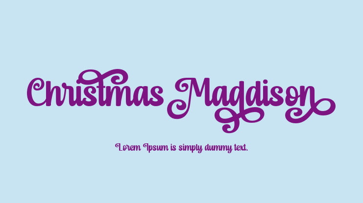 Christmas Maddison Font