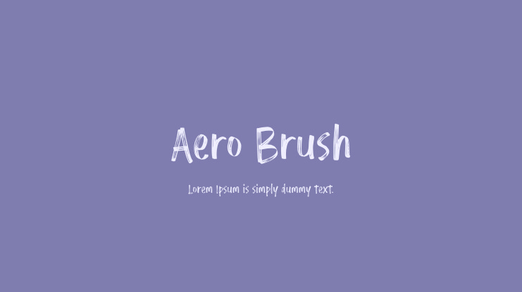 Aero Brush Font