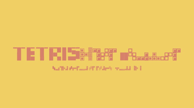 Tetris Blocks Font
