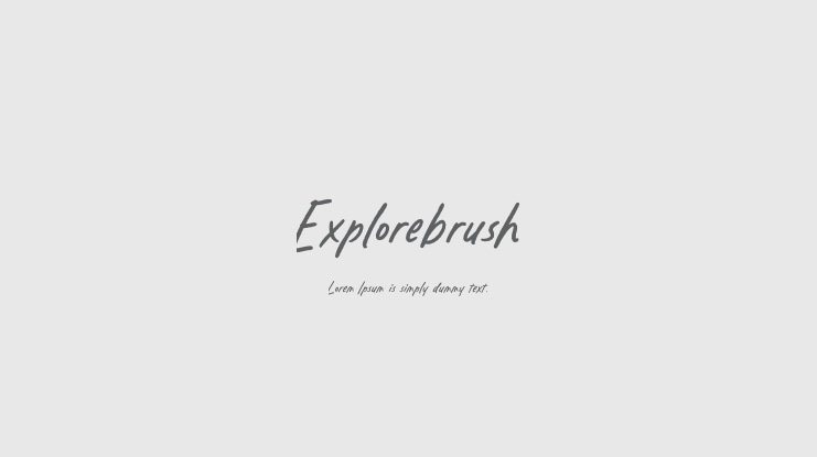 Explorebrush Font