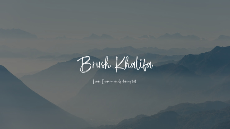 Brush Khalifa Font