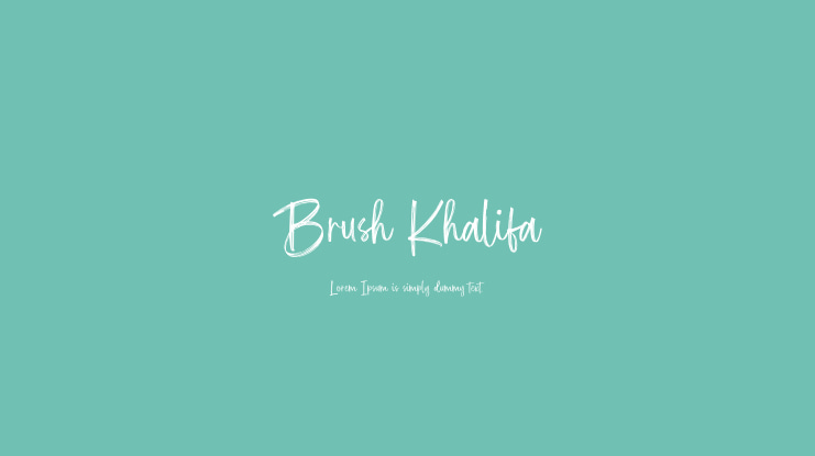 Brush Khalifa Font