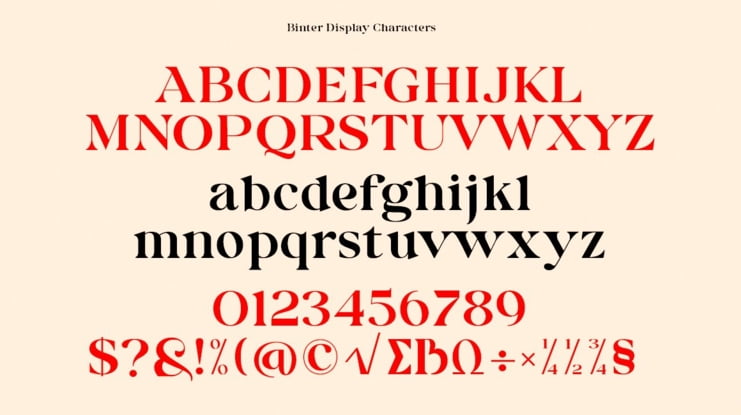 Binter Typeface Font