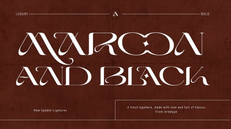 Maroon & Black Display Font