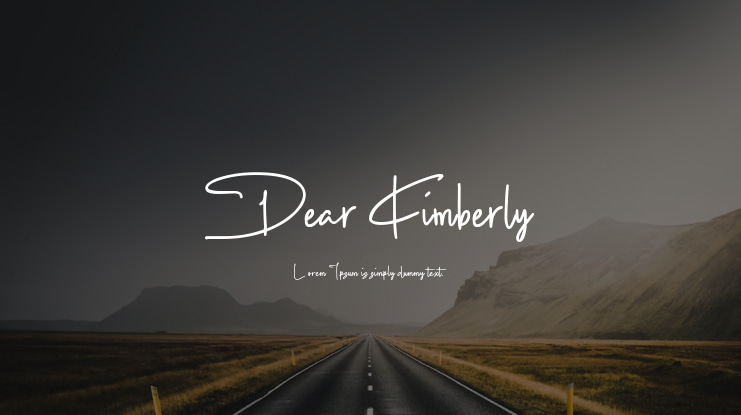 Dear Kimberly Font
