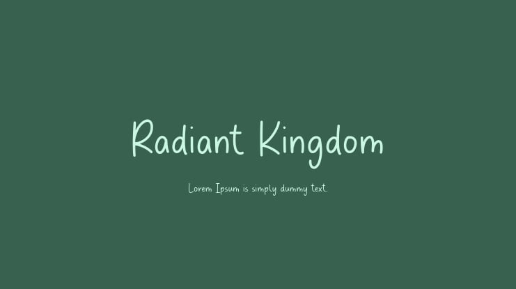 Radiant Kingdom Font